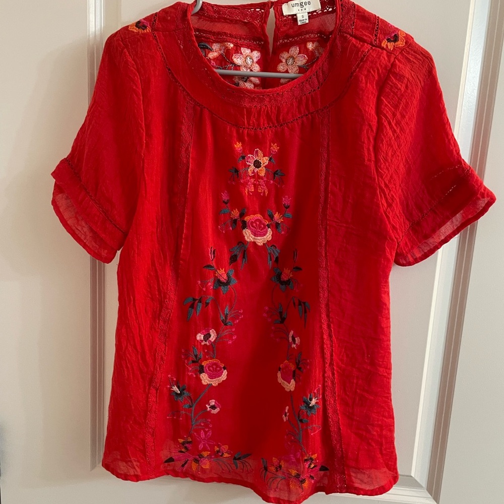 Embroidered Floral Shirt